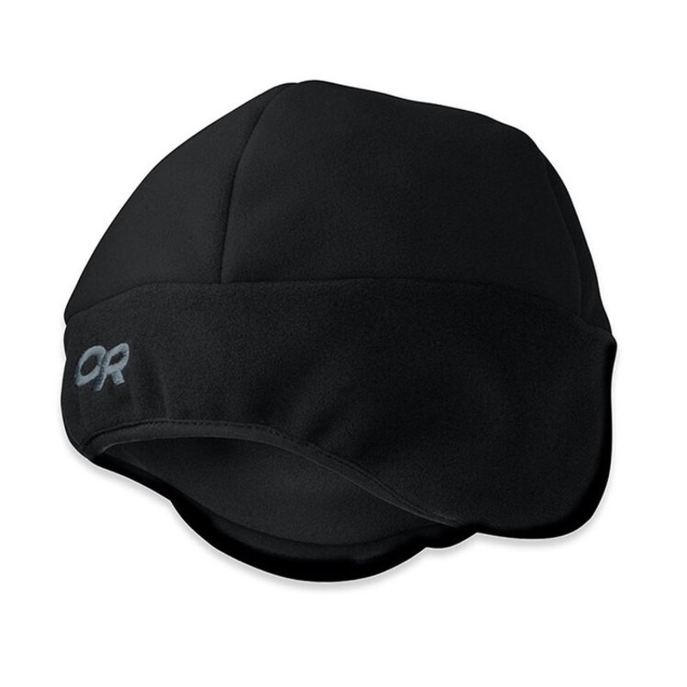 OR Outdoor Research Alpine Hat Beanie Men's Size S Black Windstopper Fleece